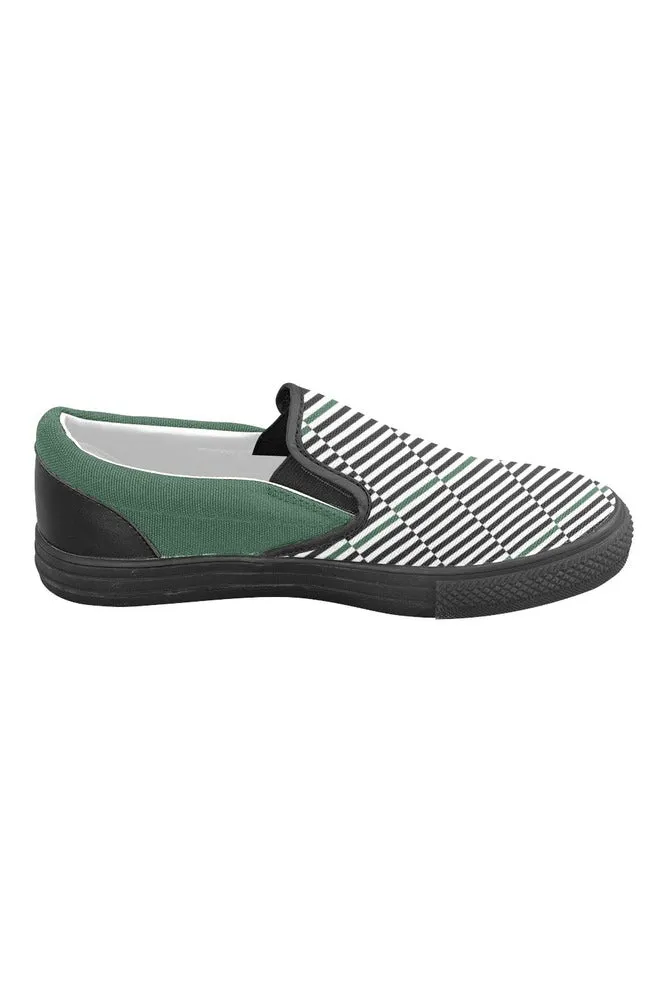 16 Bars Men's Slip-on Canvas Shoes (Model 019)