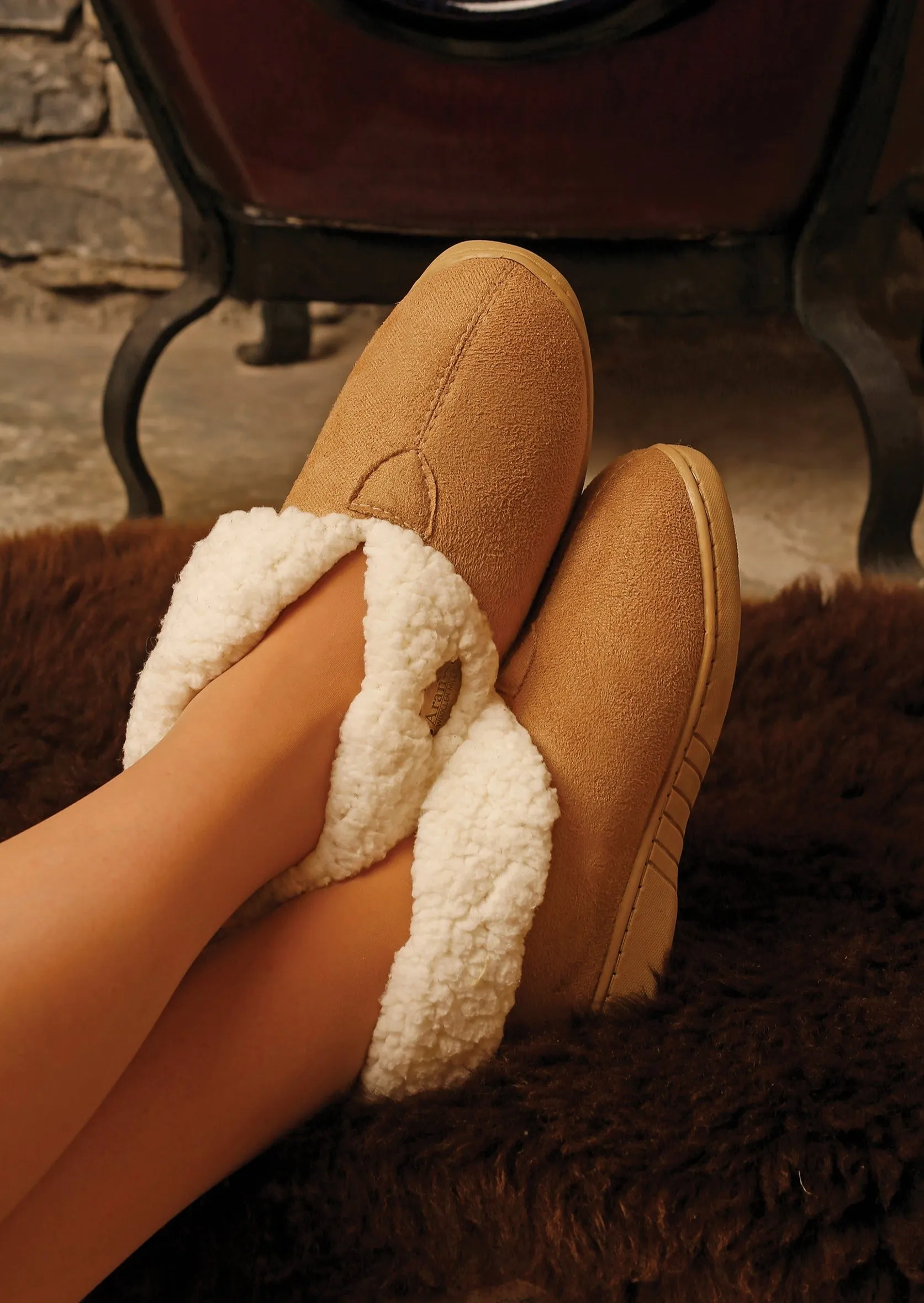 Aran Suede Boot Slippers