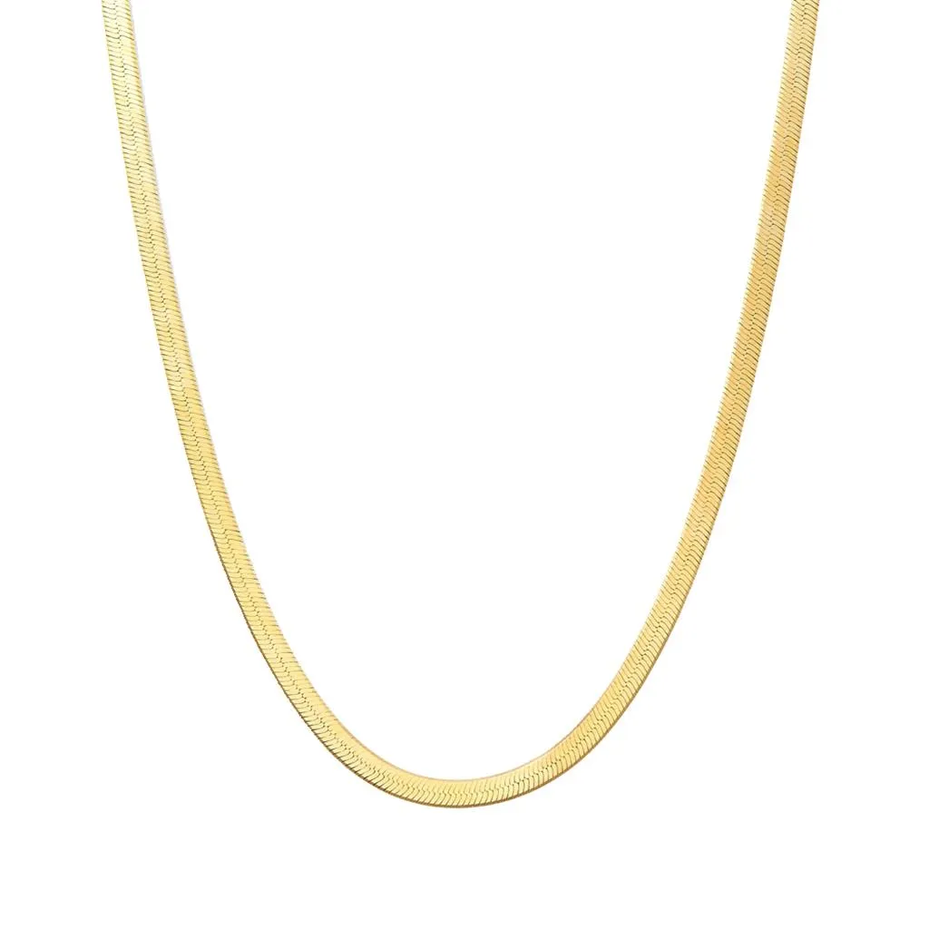 Aura by Martin Binder Gold Herringbone 30 inch Necklace