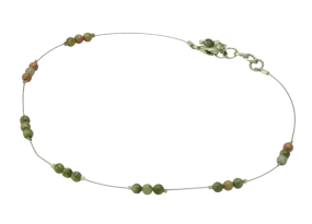 Beach Gemstone Anklet in Assorted Gemstones