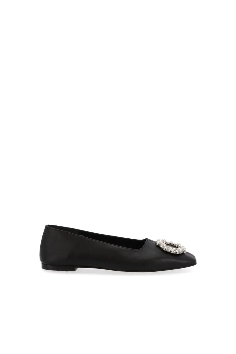 BELLA CRYSTAL BLACK FLATS