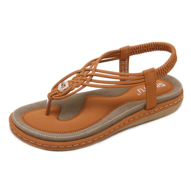 Braided Knotwork with metal Detail Strappy Sandals