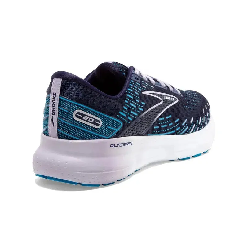 Brooks Women's Glycerin 20 Road Running Shoes - Navy/Purple