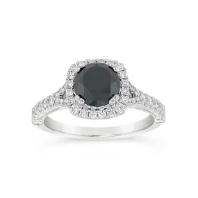 Clara by Martin Binder Black Diamond Halo Ring (1.83 ct. tw.)