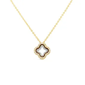 Clara by Martin Binder Diamond Open Frame Flower Necklace (0.13 ct. tw.)