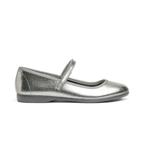 Classic Shimmer Mary Janes in Silver