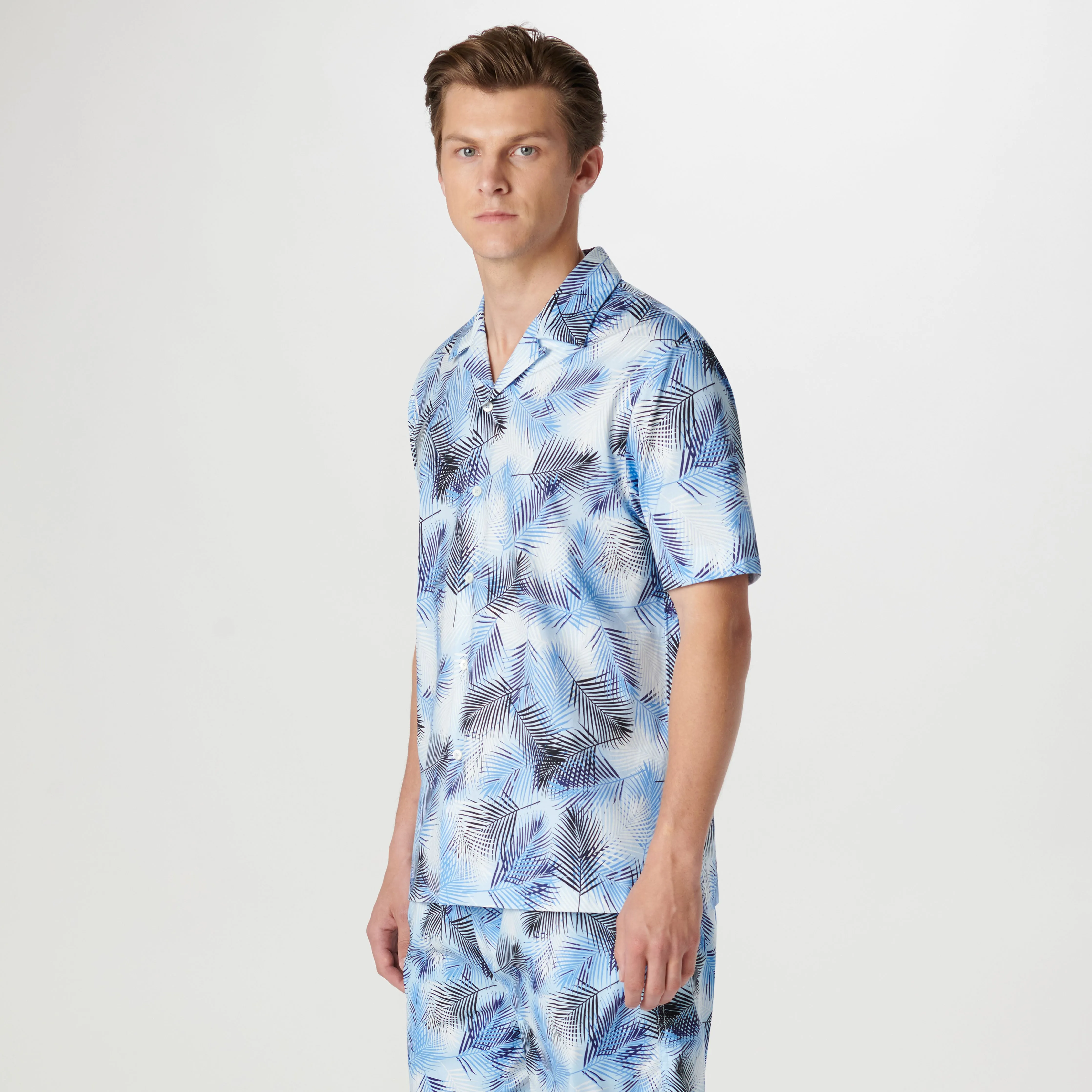 Cole Leaf Print OoohCotton Camp Shirt