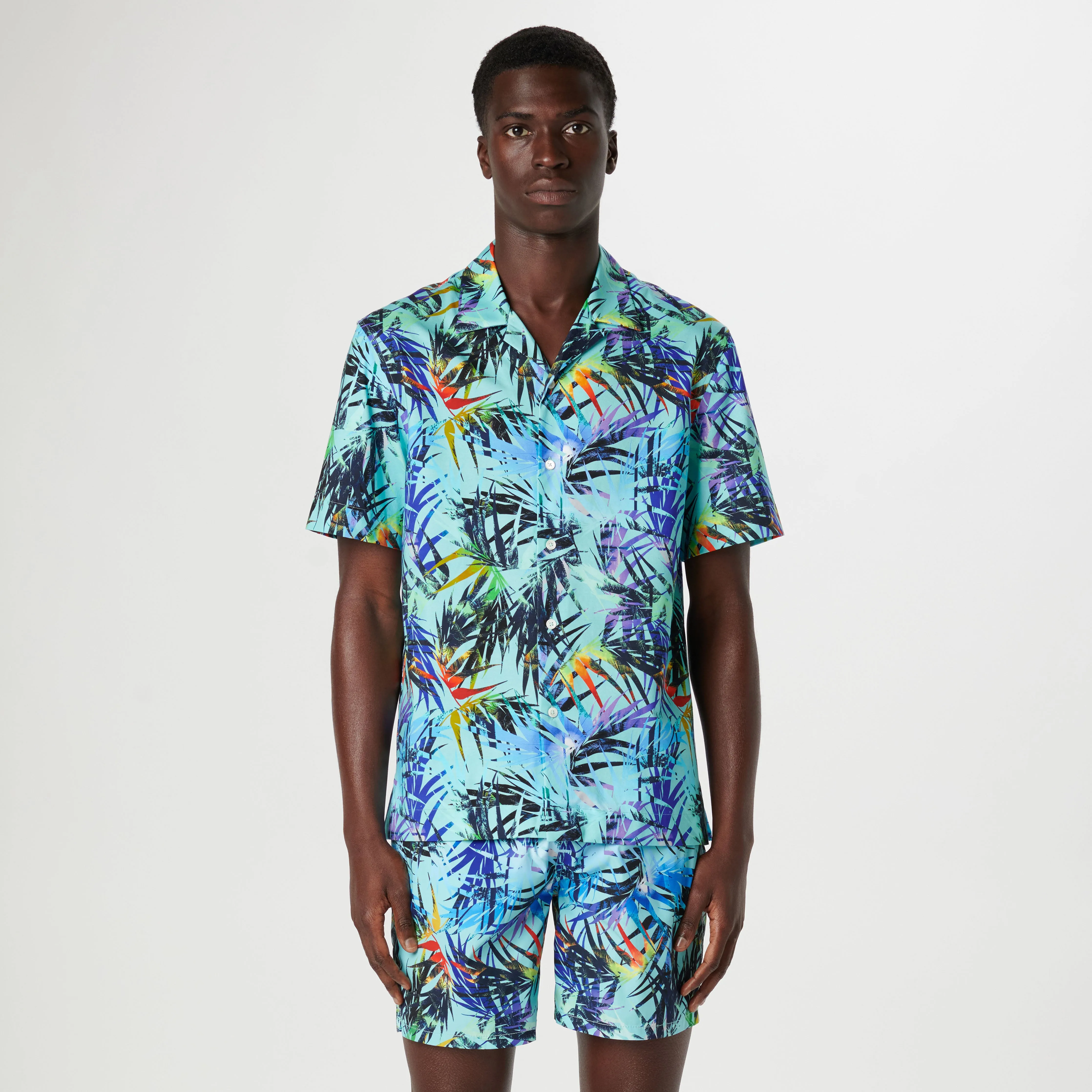 Cole Leaf Print OoohCotton Camp Shirt