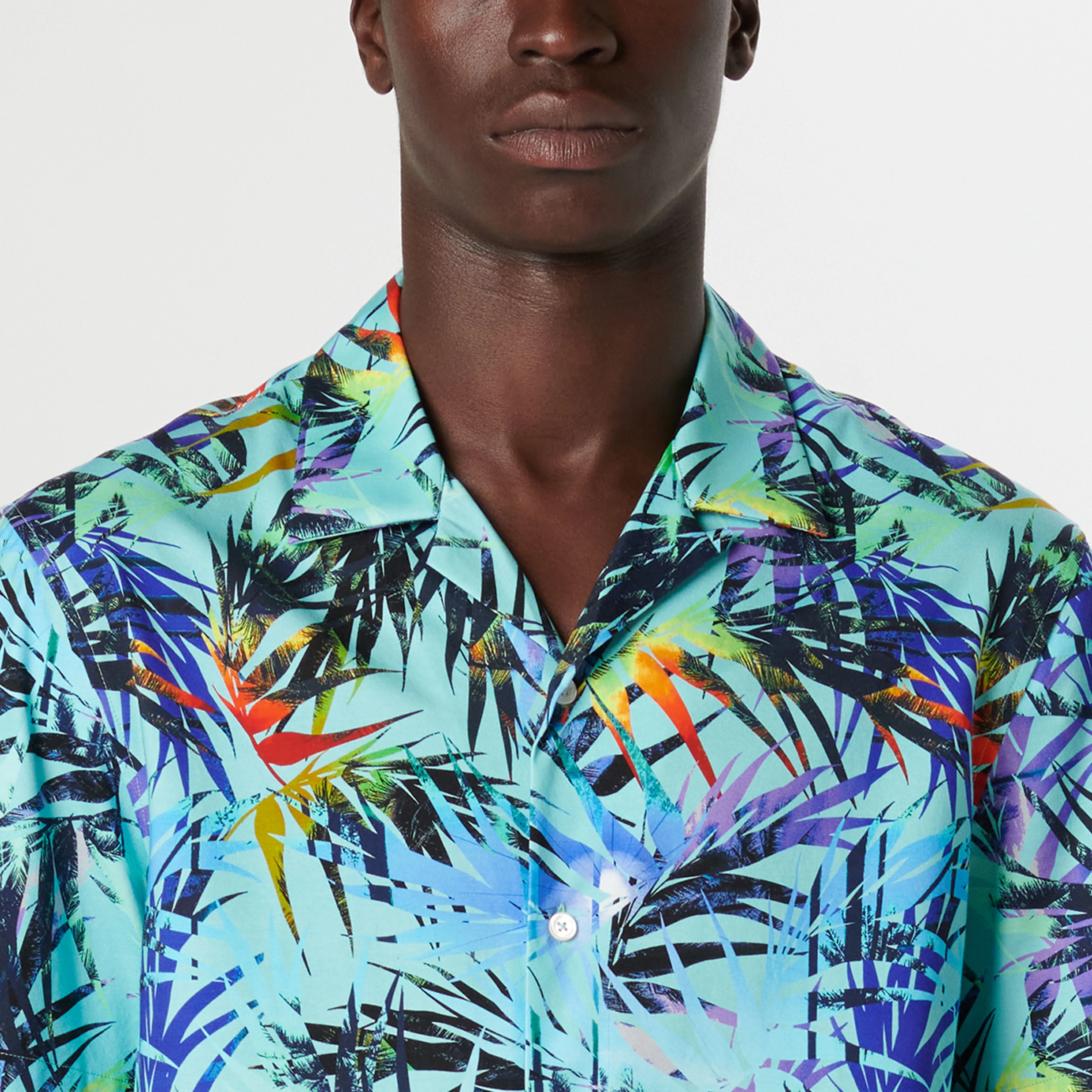 Cole Leaf Print OoohCotton Camp Shirt