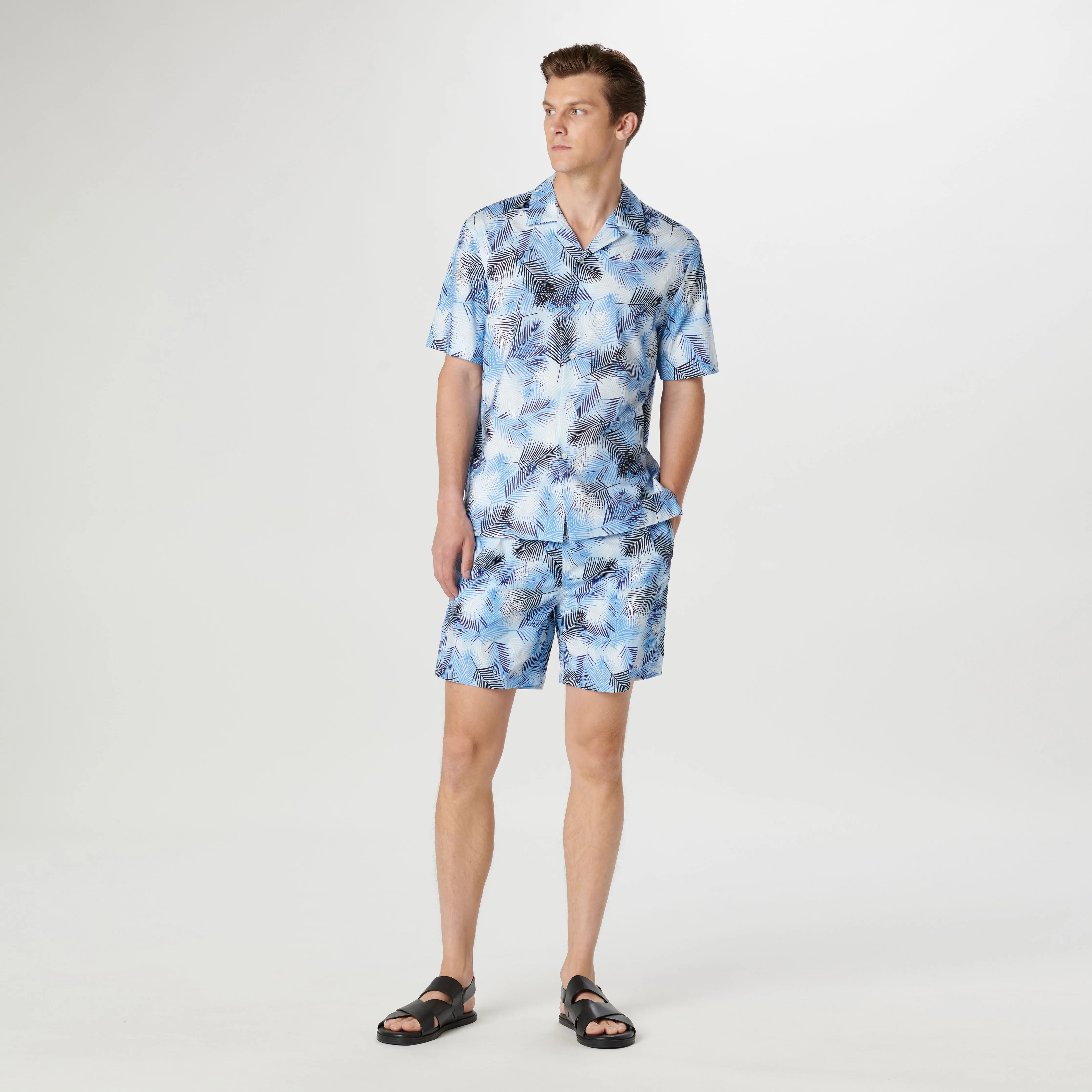 Cole Leaf Print OoohCotton Camp Shirt