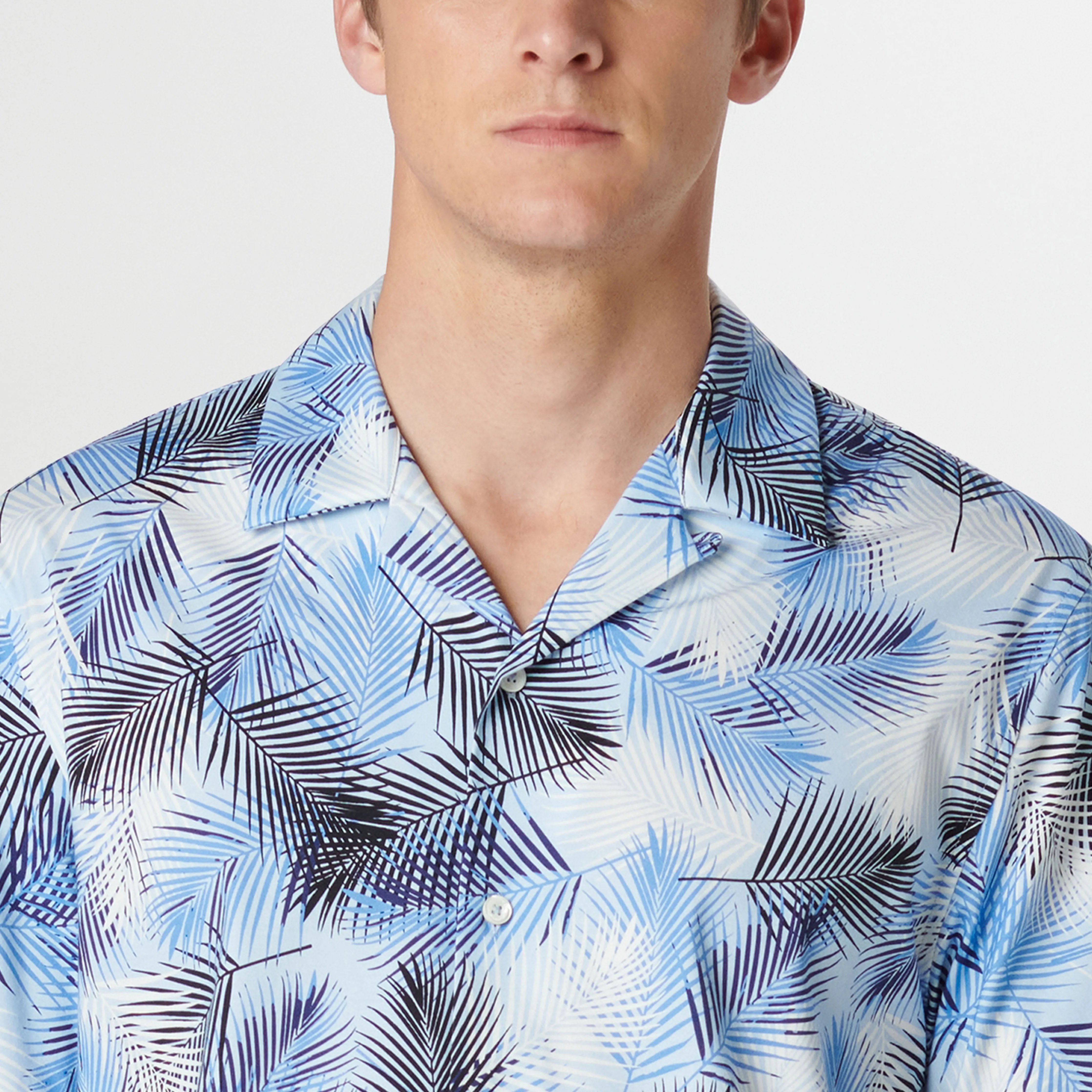 Cole Leaf Print OoohCotton Camp Shirt