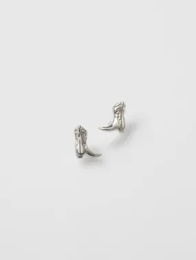 Cowboy Boot Charm Studs Sterling Silver