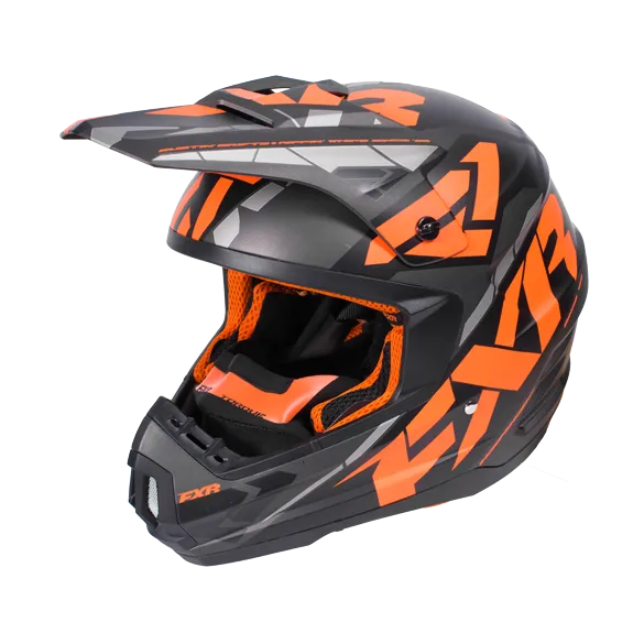 FXR Torque Core Helmet Blk/FloOrg