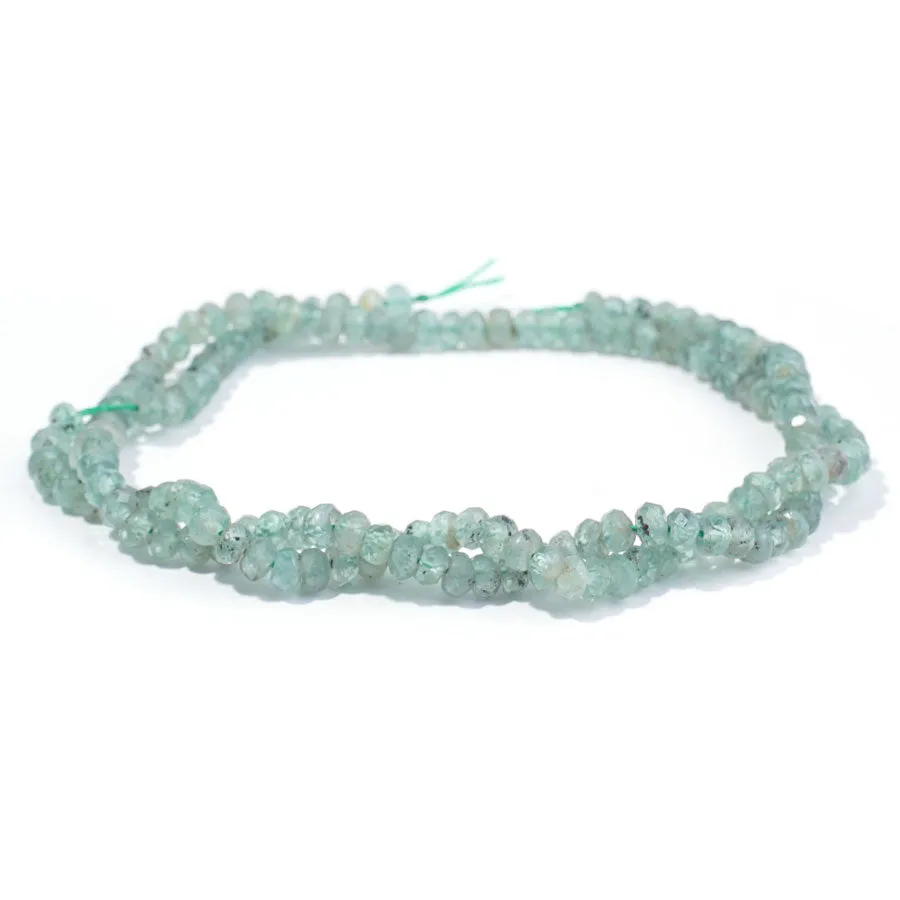 Green Kyanite 4mm Rondelle Faceted AA Grade - 15-16 Inch