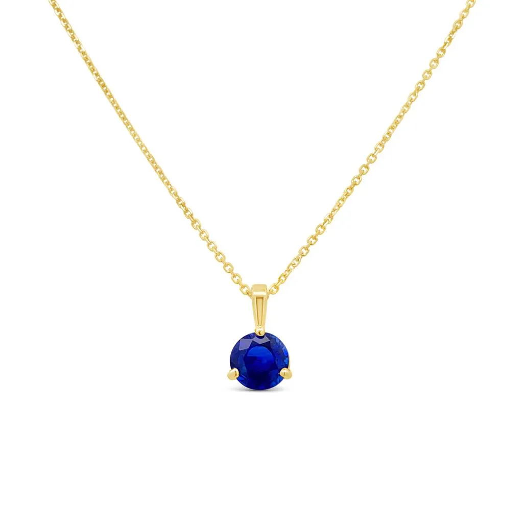 Irisa by Martin Binder Blue Sapphire Solitaire Gemstone Necklace