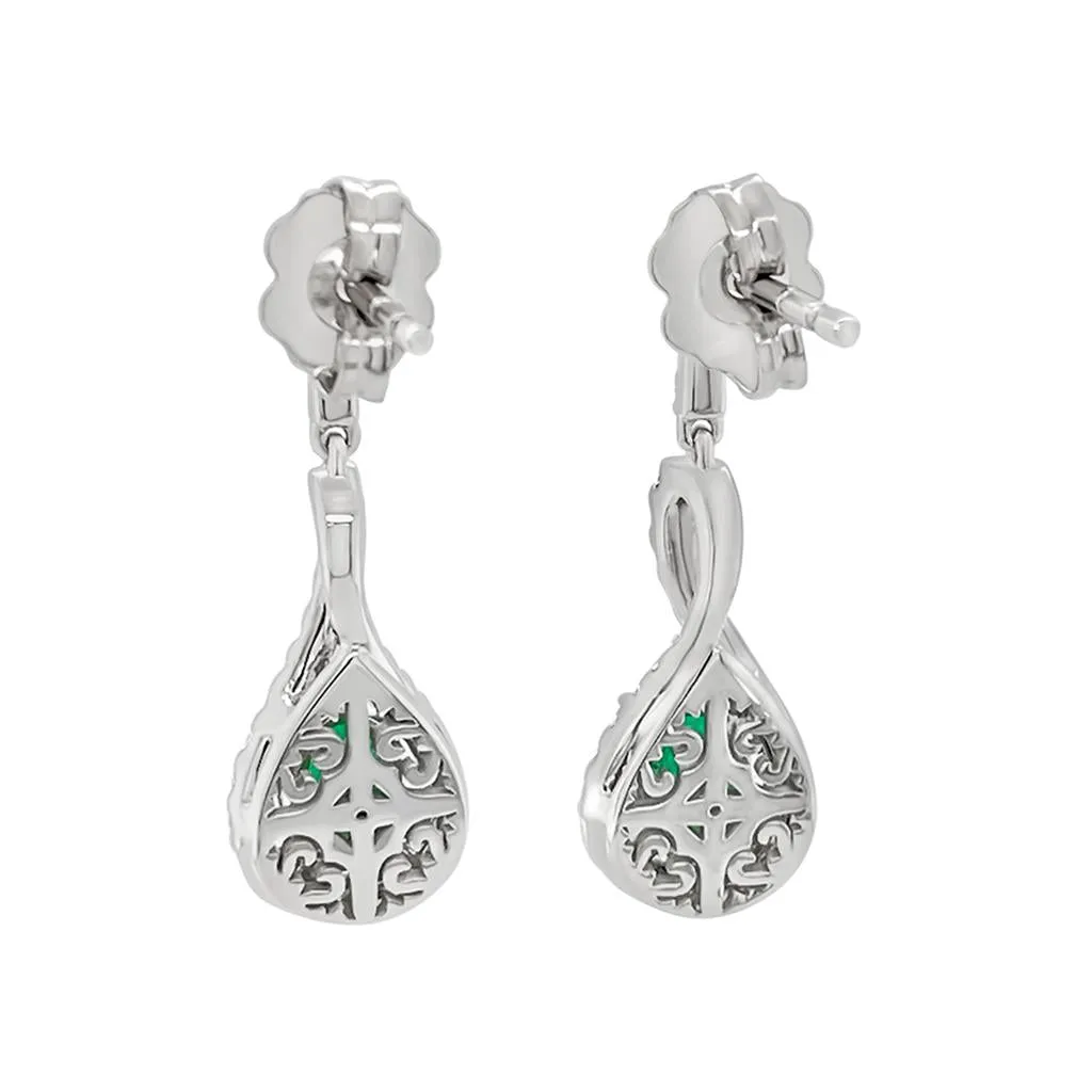 Irisa by Martin Binder Emerald & Diamond Dangle Earrings