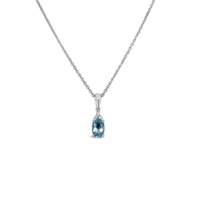 Irisa by Martin Binder Oval Aquamarine & Diamond Necklace