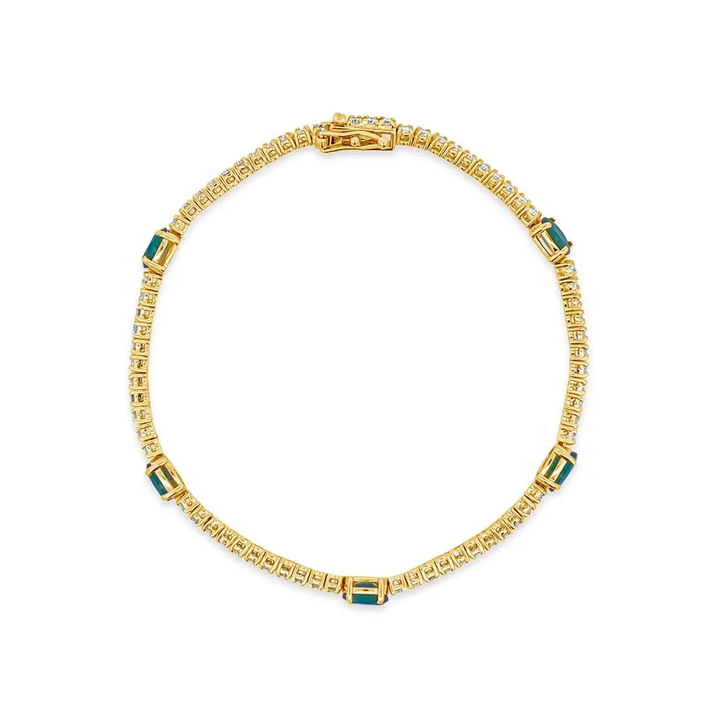 Irisa by Martin Binder Oval Emerald & Diamond Bracelet