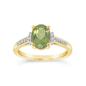 Irisa by Martin Binder Oval Peridot & Diamond Ring