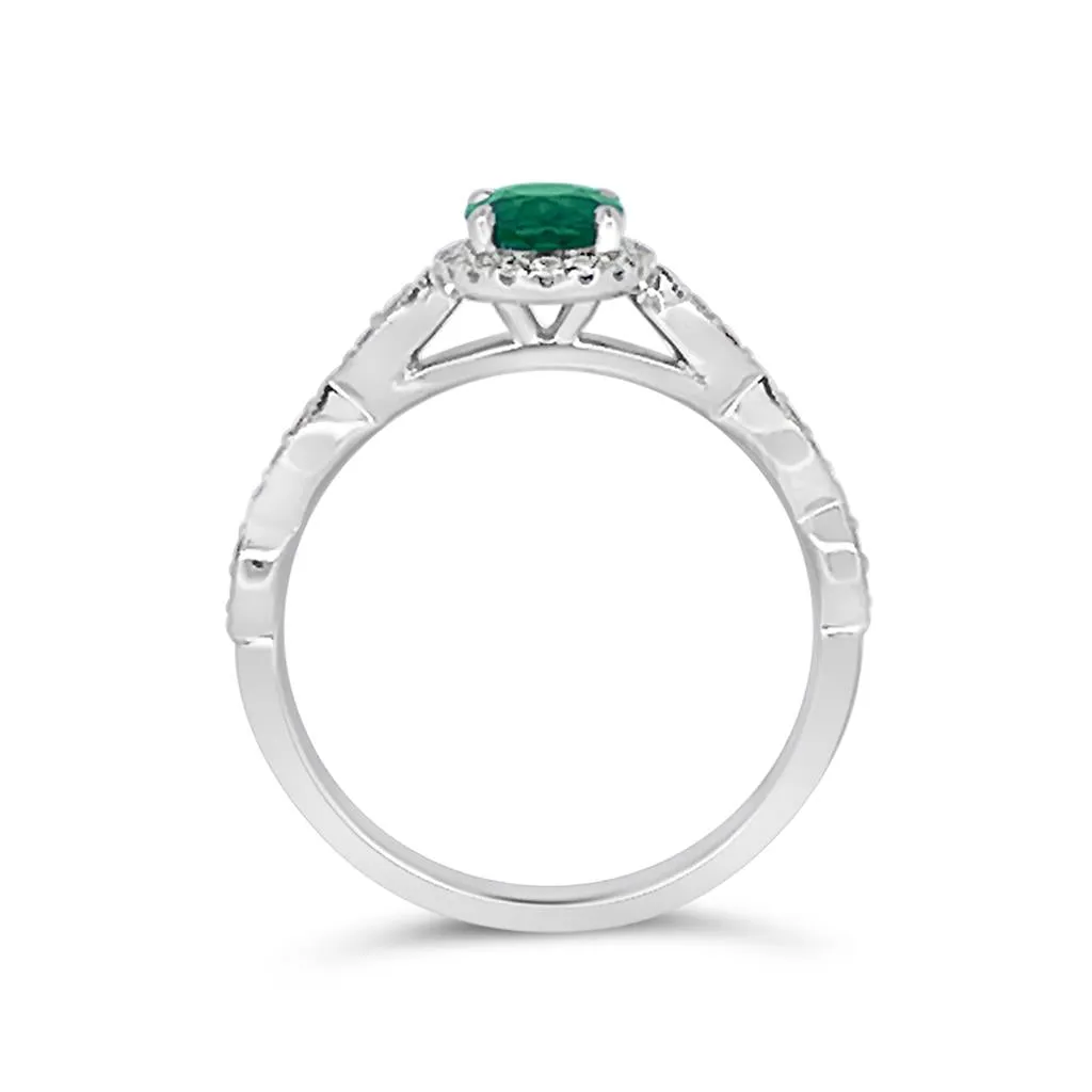 Irisa by Martin Binder Oval Tsavorite Garnet & Diamond Ring