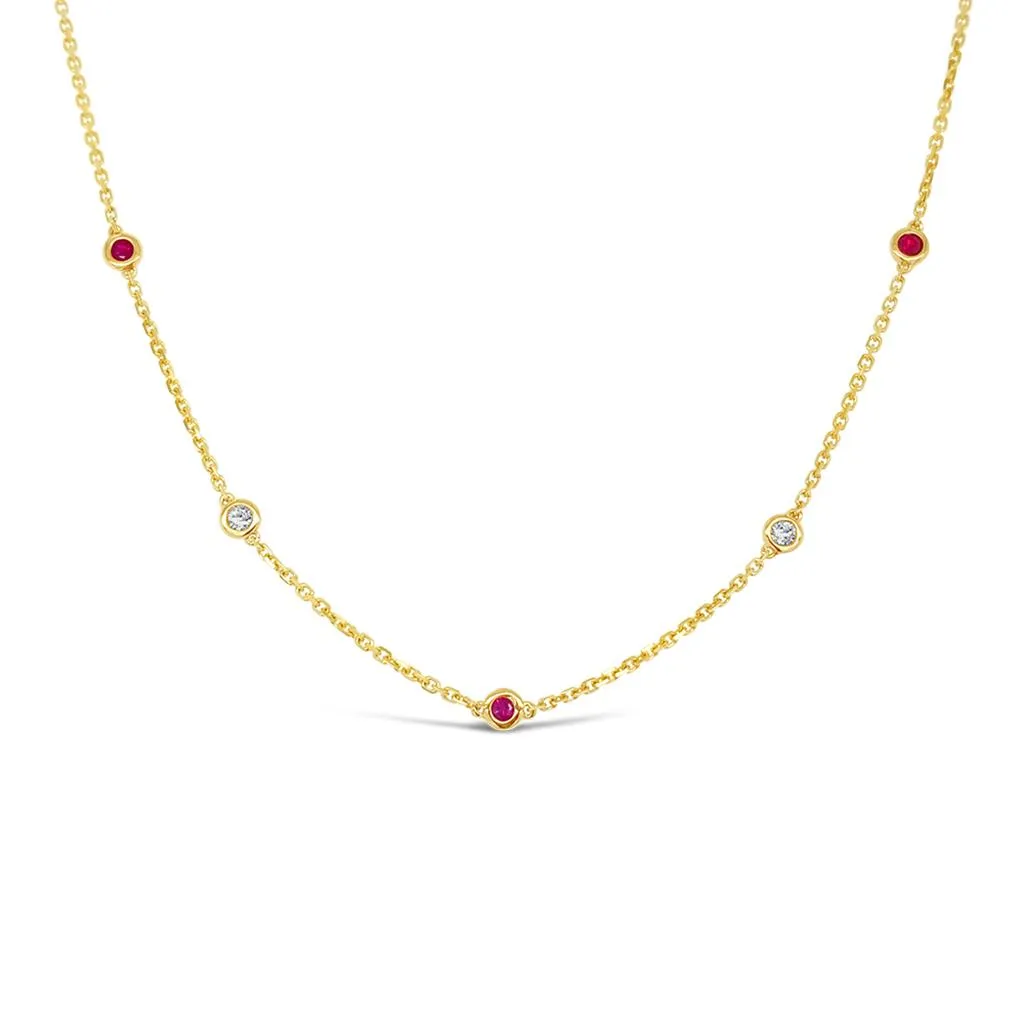 Irisa by Martin Binder Ruby Gemstone By-The-Yard Necklace