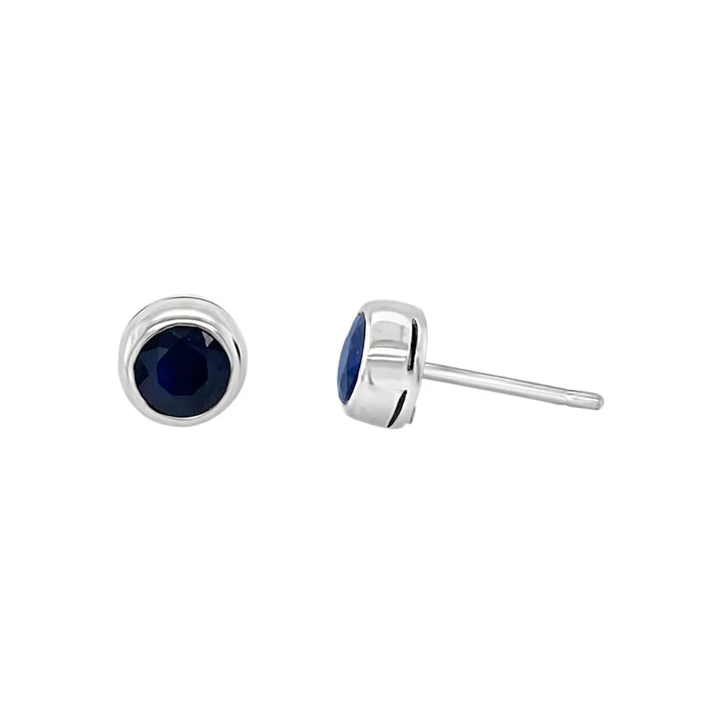 Irisa by Martin Binder Silver Blue Sapphire Stud Earrings