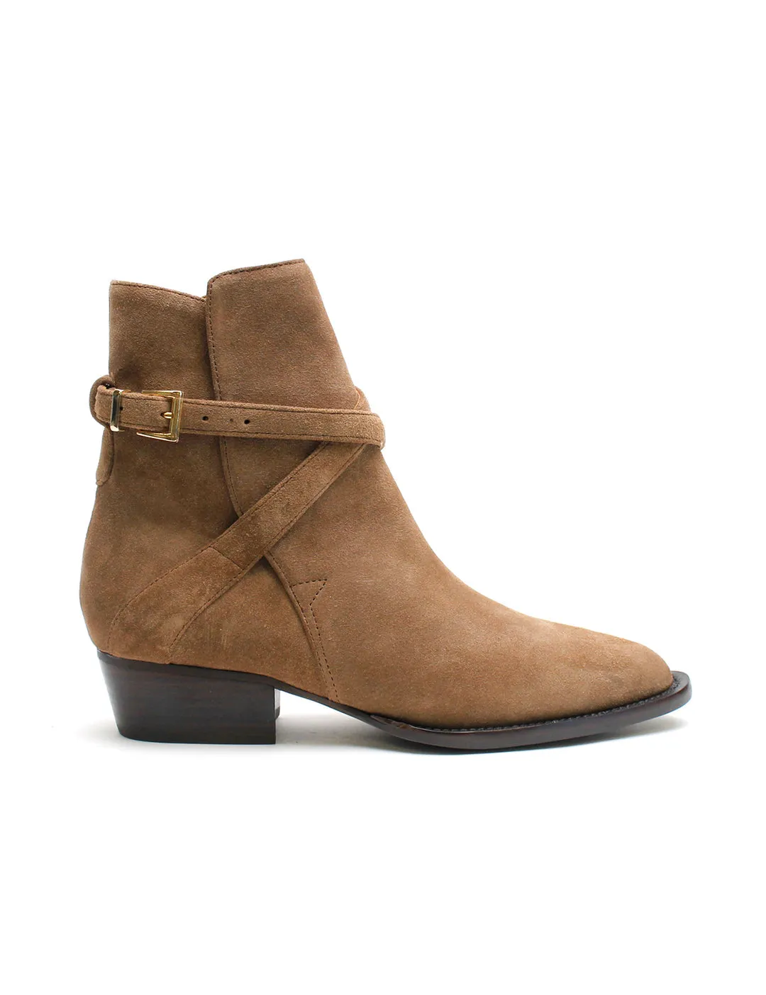 Jess Western Boot - Carob Suede