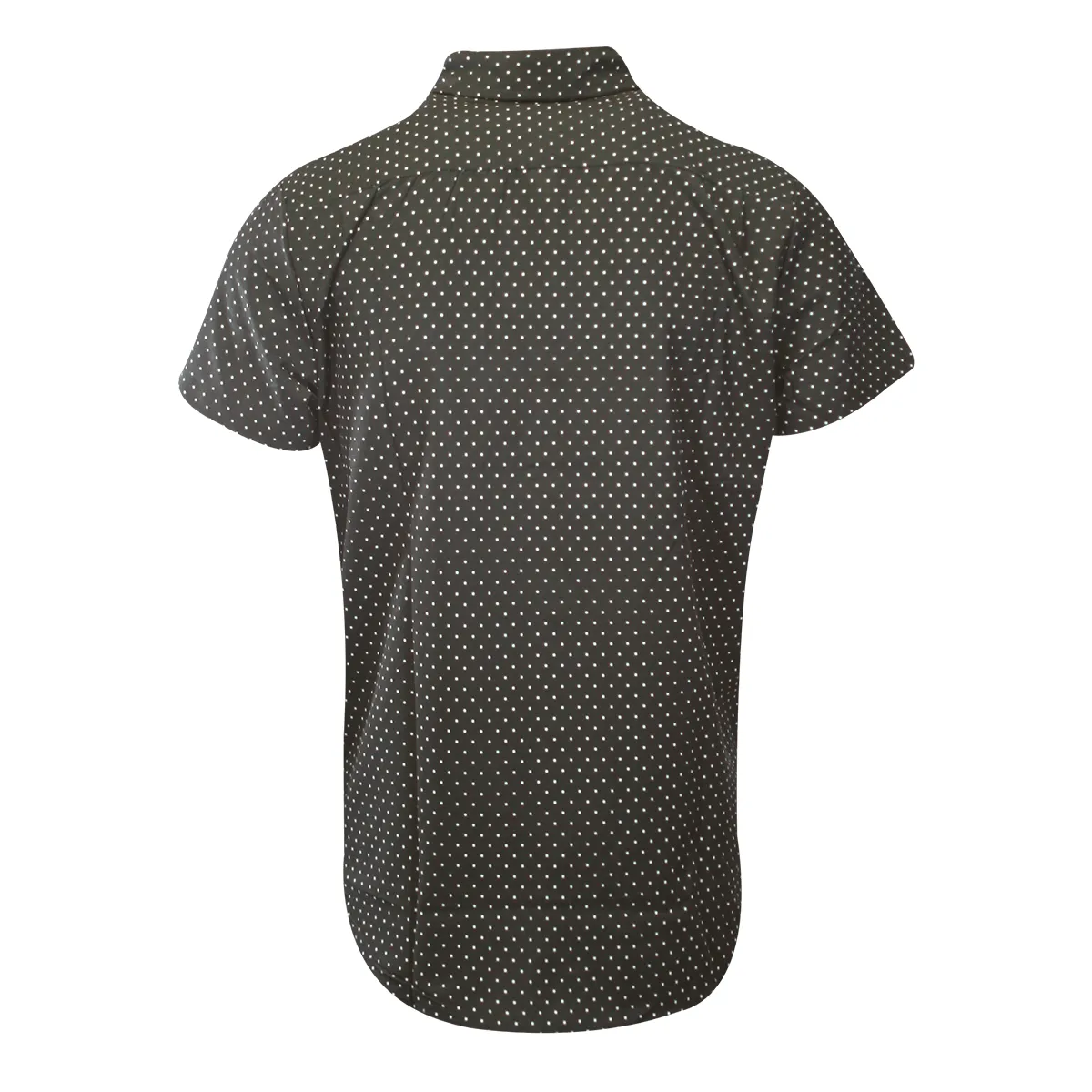 Kenneth Cole Men's Black Shirt Dotted 2 Pockets Woven Short Sleeve (S06)