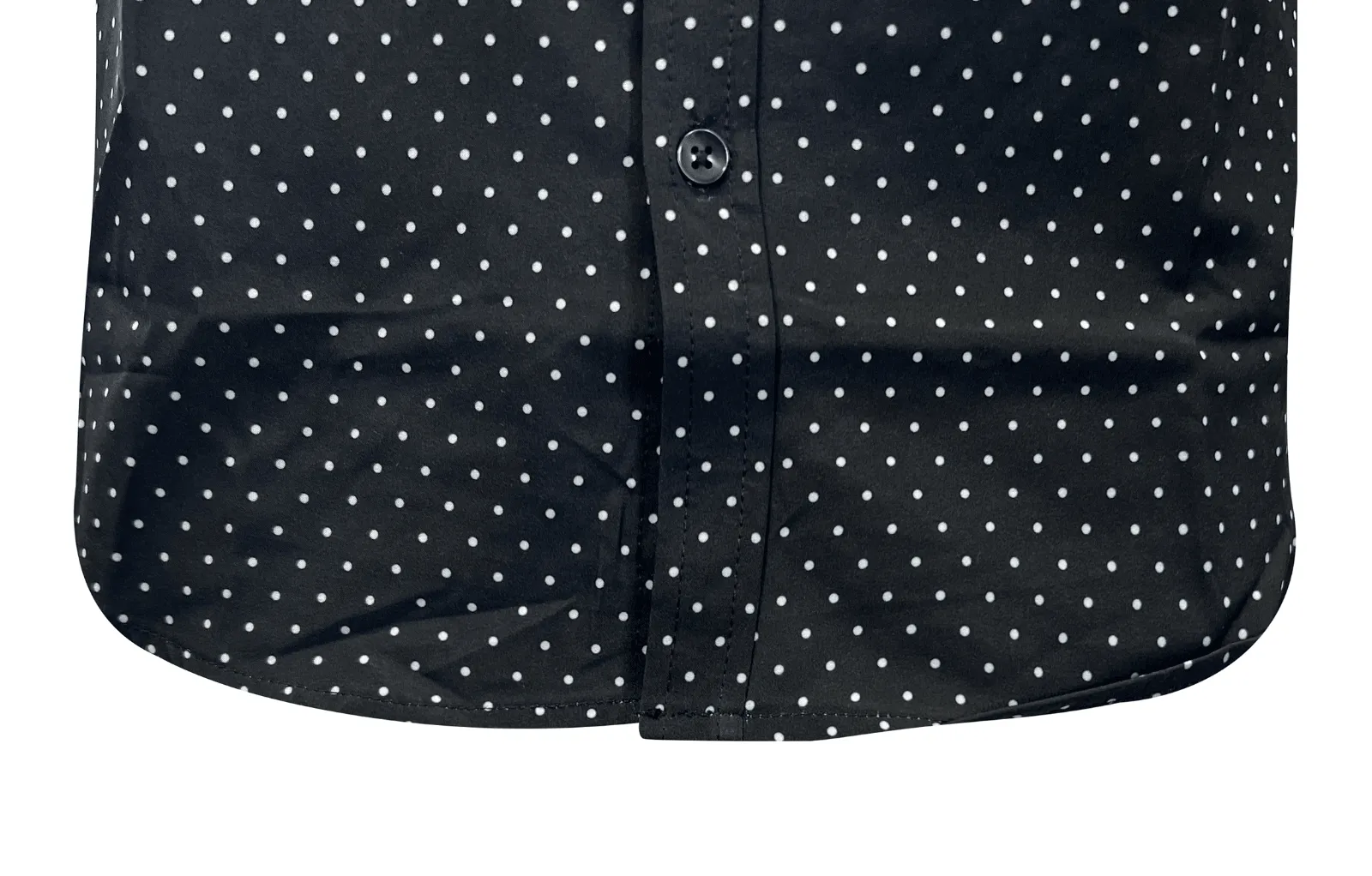 Kenneth Cole Men's Black Shirt Dotted 2 Pockets Woven Short Sleeve (S06)