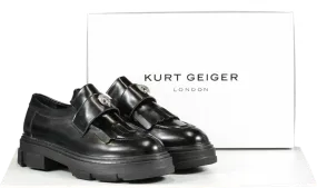 Kurt Geiger Black Leather Bird Eagle Chunky Loafers BNIB UK 6 EU 39 👠