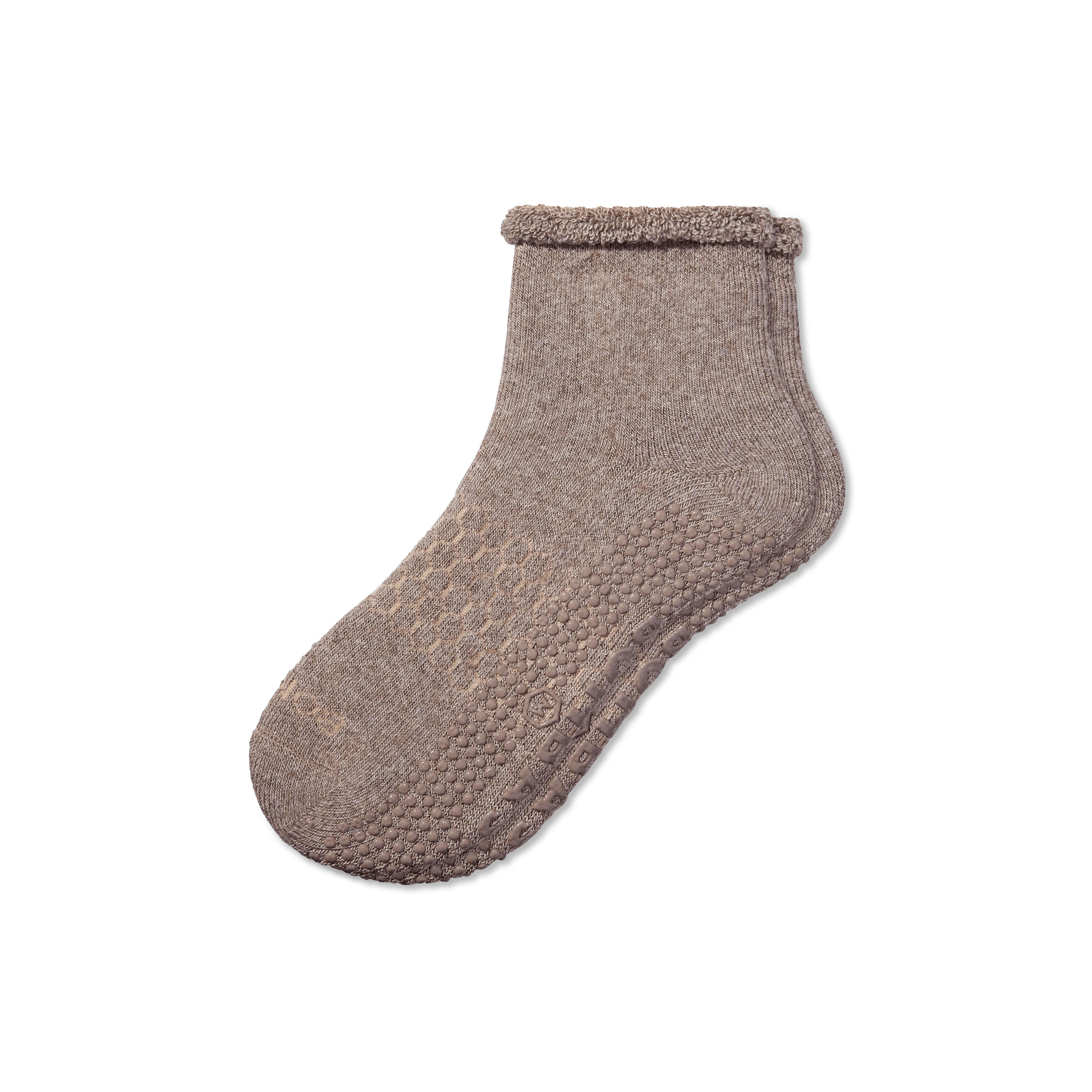 Men's Merino Wool Blend Roll-Top Gripper House Socks