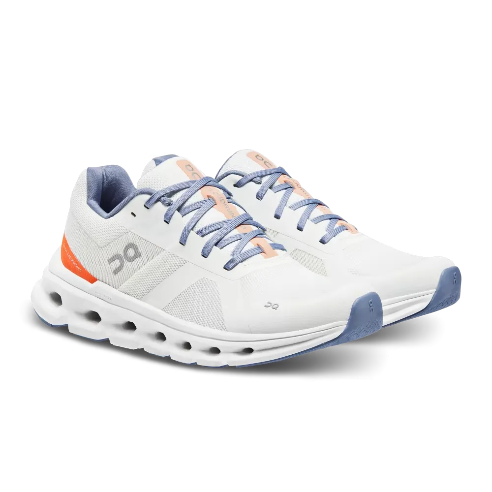 On Running Men's Cloudrunner Wide Shoes - Undyed White / Flame