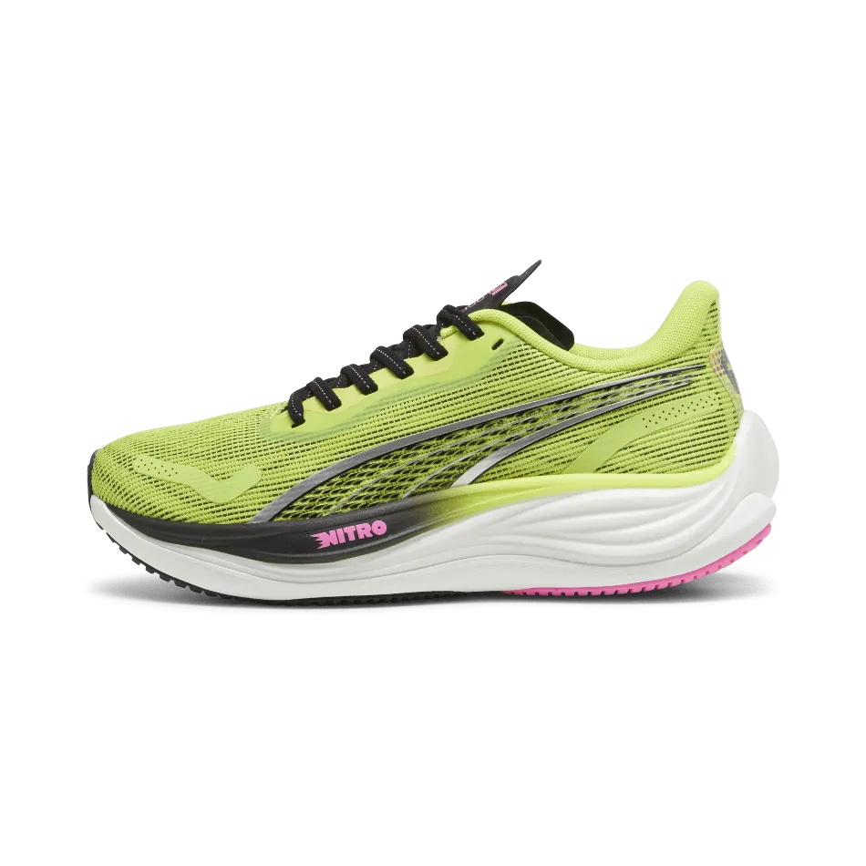 Puma Velocity Nitro 3 Women's  Running Shoes SS24 Lime Pow-PUMA Black-Poison Pink