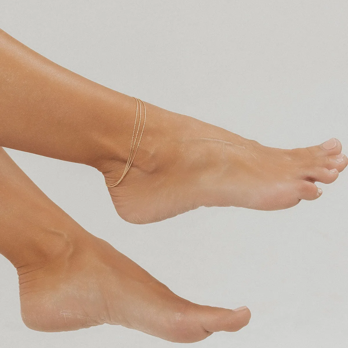 Radiance 3-Strand Anklet in Gold