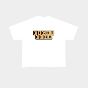 Red Letters Fight Club Tee - White