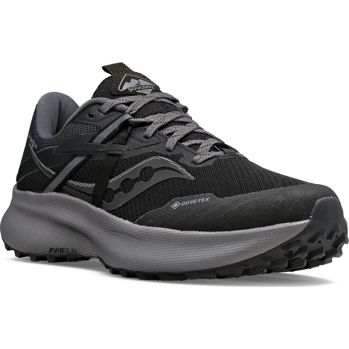 Saucony Ride 15 TR GTX (Mens) - Black/Charcoal