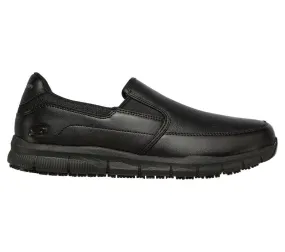 Skechers Nampa Groton 77157EC/BLK black work shoe without laces