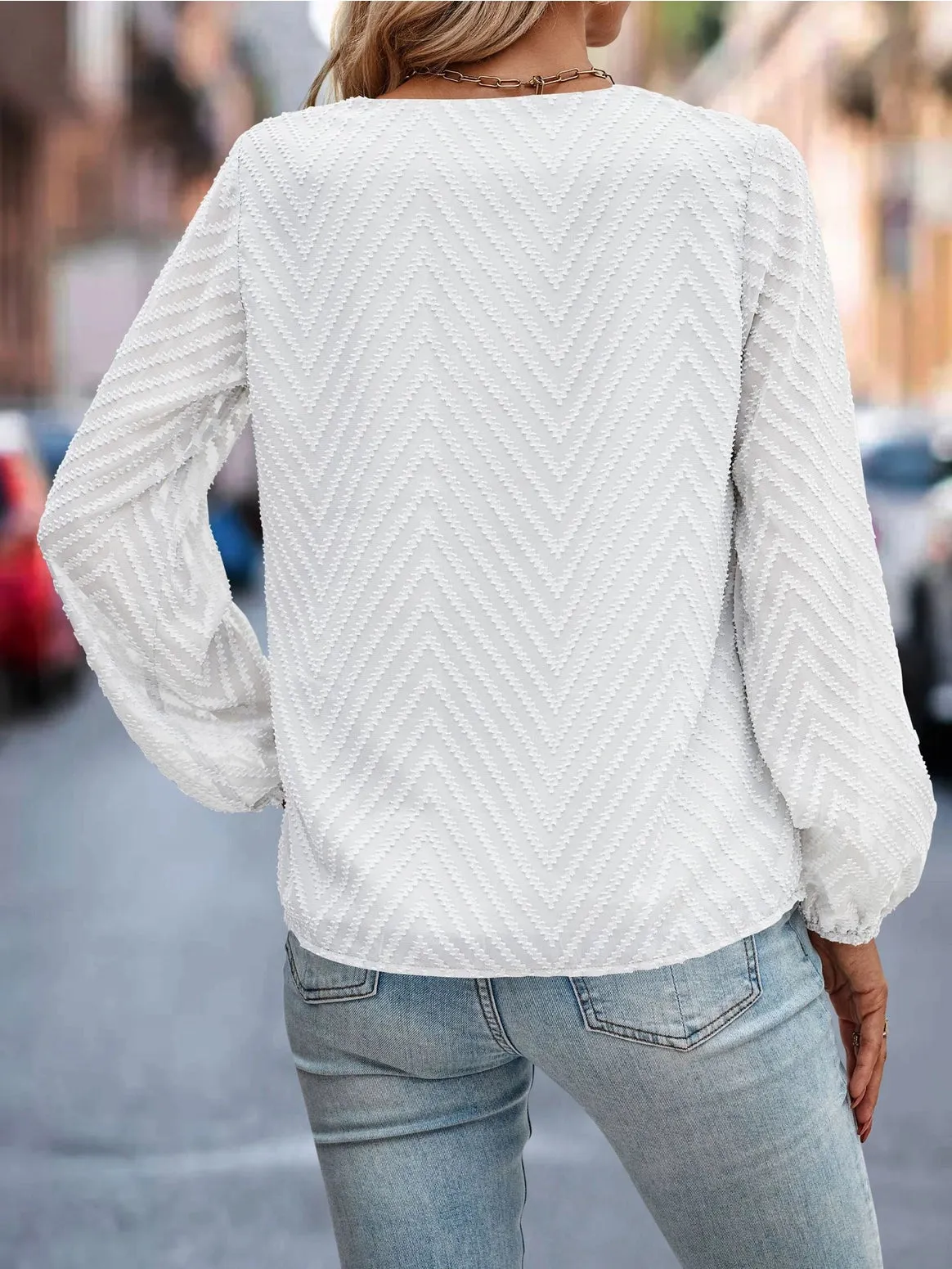 Spring is the the Air Chevron Blouse