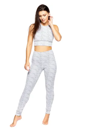 Strut This Kendall Ankle Legging White Sprinkle