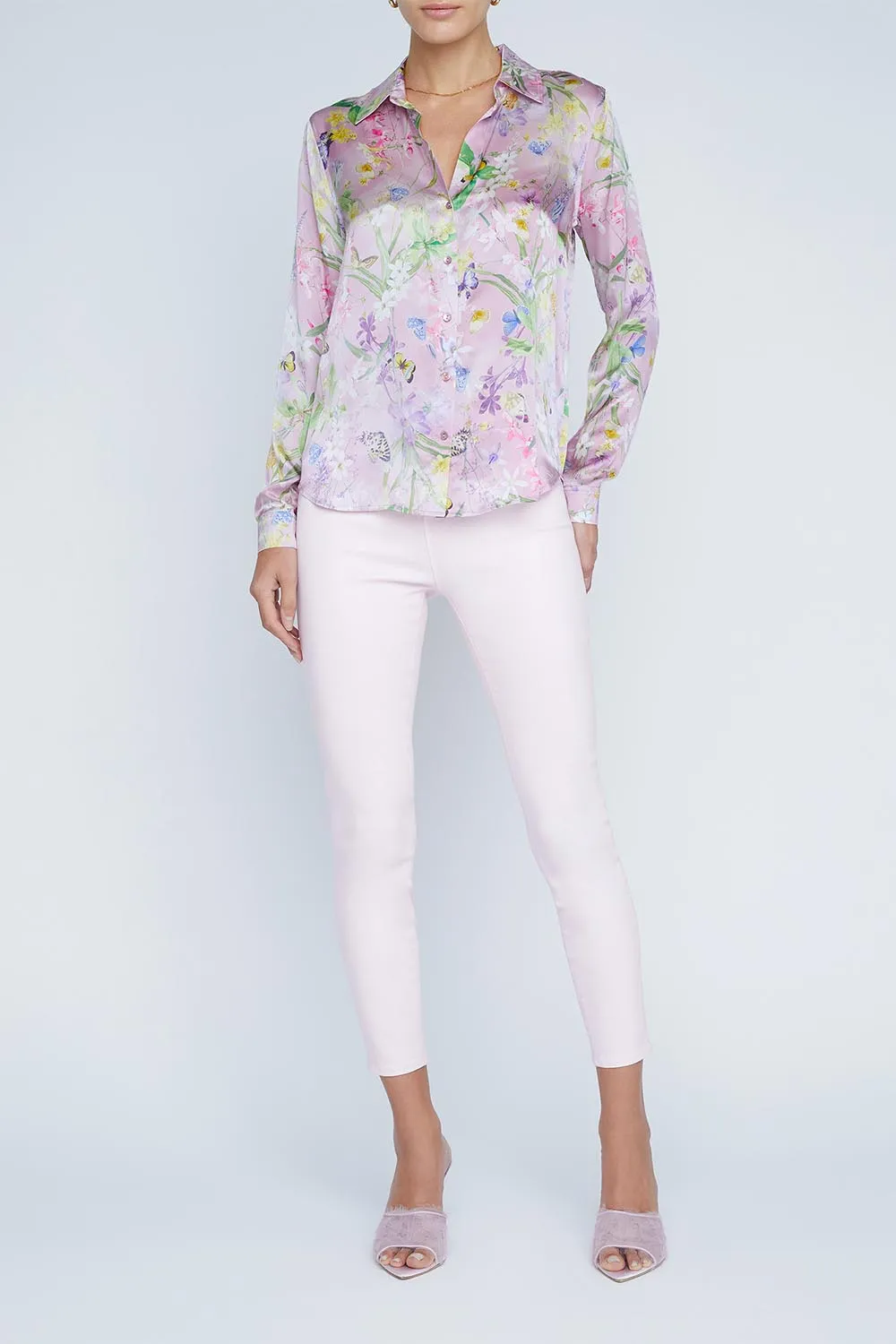 Tyler Blouse - Lilac Snow Botanical Butterfly