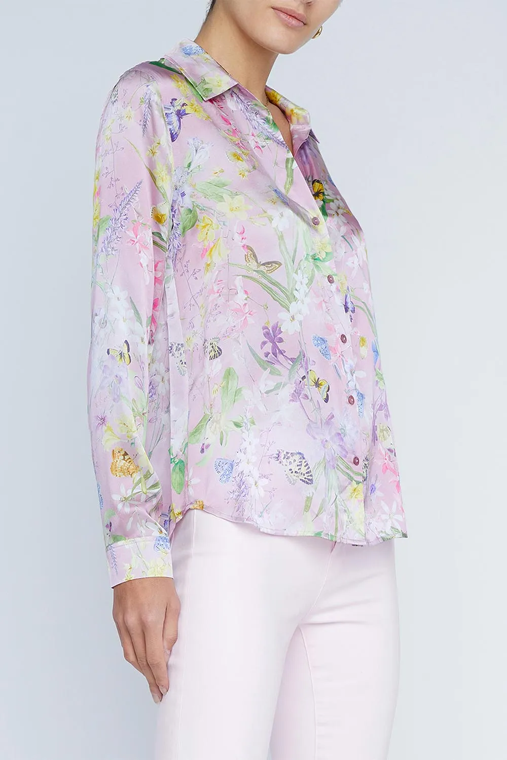 Tyler Blouse - Lilac Snow Botanical Butterfly