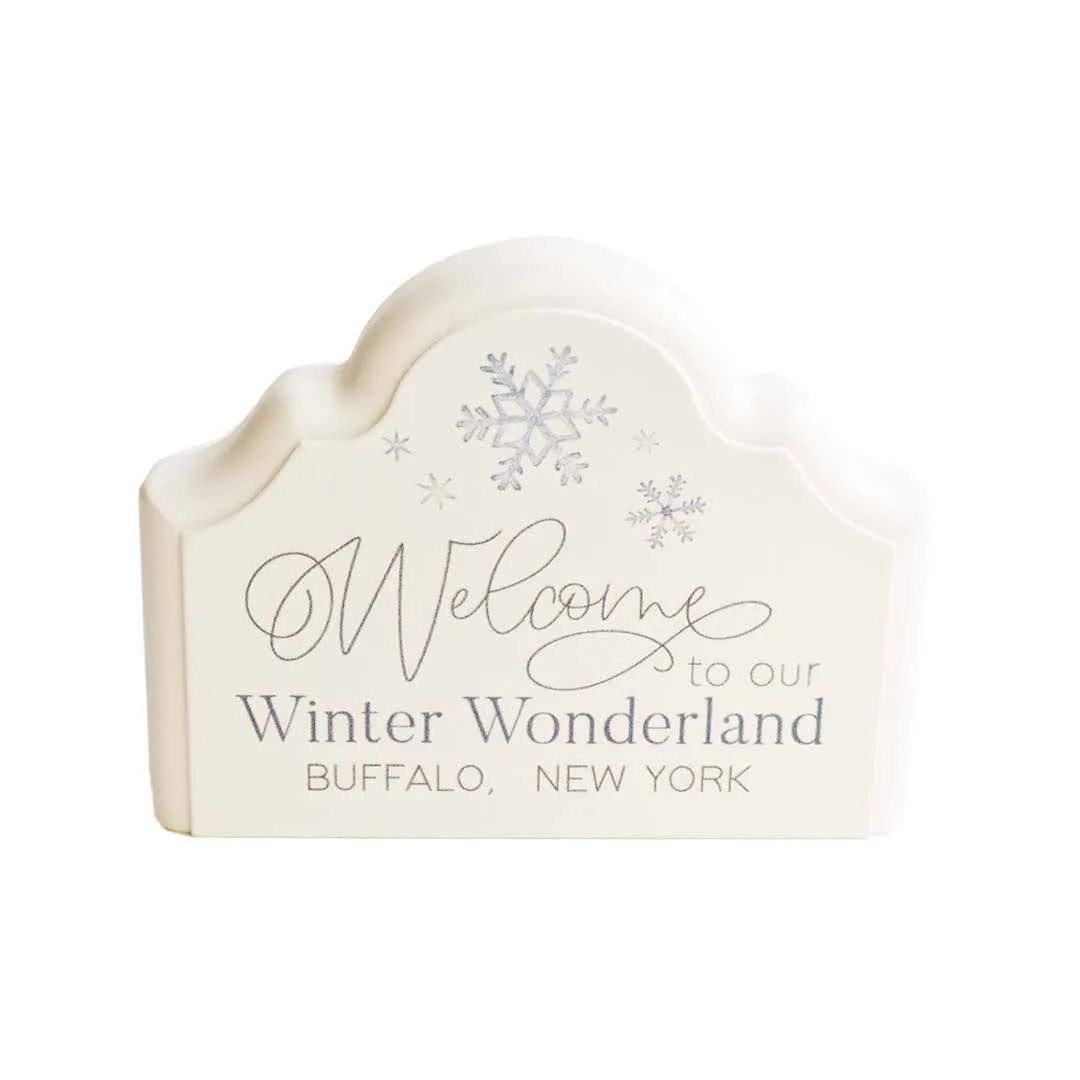 Welcome to Our Winter Wonderland Wooden Plaque