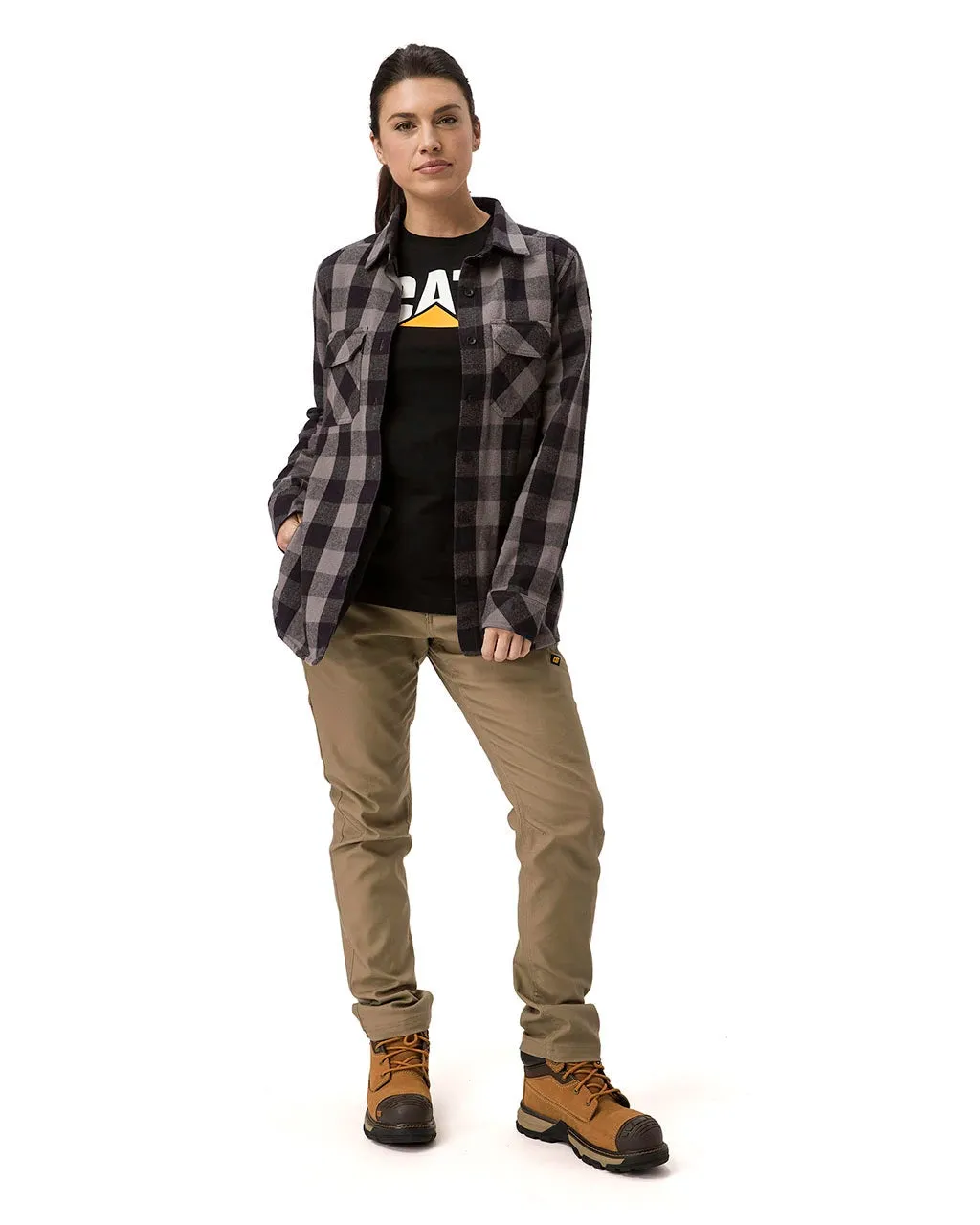 Women's Buffalo Check Flannel Overshirt