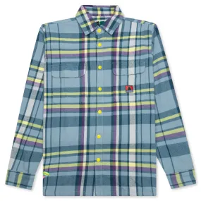 Work Flannel Shirt - Blue